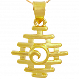Shimmer Step Design Gold Pendants | 17B247828