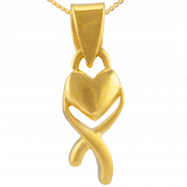 Elegant Symbol Of Love Valentine Gold Pendant