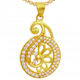 Enchanteur Peacock Design Gold Pendant