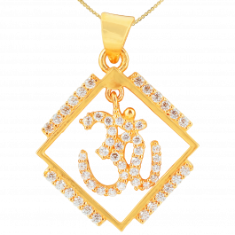 Conservative Moving Om Gold Pendant