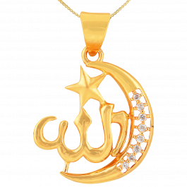 Luminous God Allah Pendant Gold Pendant