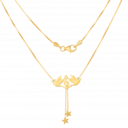 Beautiful Musical Humming Bird Gold Necklaces