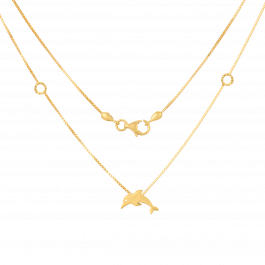 Jubilant Dolphin Gold Necklaces