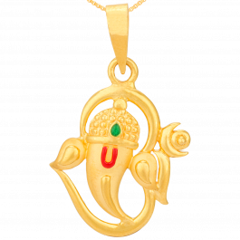 Lord Om Ganesha Gold Pendants