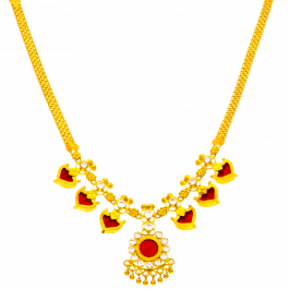 Colorful Charm Design Gold Necklace