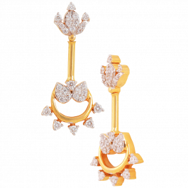 Convertible Pear Design Diamond Earrings