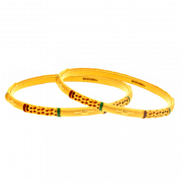 Latest Design with Dual Finish Gold Bangles