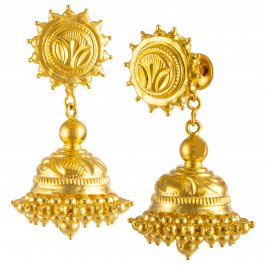 Dazzle Dancing Ball Two In One Use Gold Earrings