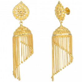 Glam Beauty Dangles Jhumka Gold Earrings