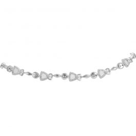 Trendy Triangle Silver Anklet