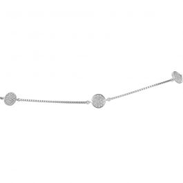 Stylish Round Link Silver Anklet
