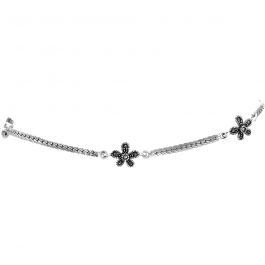 Cunning Chain Design Floral Silver Anklet