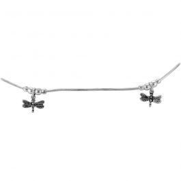 Cute Dragonfly Silver Anklet