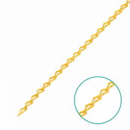 Dual Finish Leaf Pattern Link Gold Bracelets
