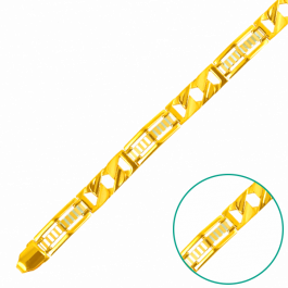 Dual Tone Band Type Gold Bracelets