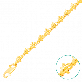 Conservative Leaf Gold Bracelet