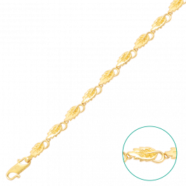 Classic Matt Finish Leaf Gold Bracelet
