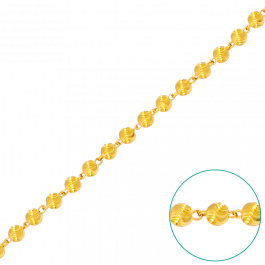 Stunning Shiny Balls Link Gold Bracelet