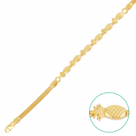 Splendid Pineapple Design Gold Bracelet