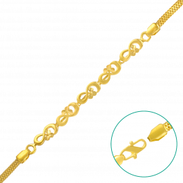Exquisite Infinilty Floral Loop Gold Bracelets