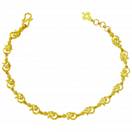 Divine Floral Link Gold Bracelet