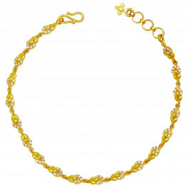 Mesmerized Leaf Style Gold Bracelet