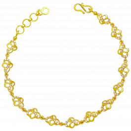 Marvellous Floral Link Gold Bracelets | 20A919347