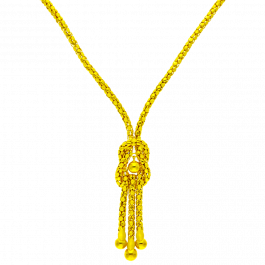 Trendy Knot Pendant with Solid Chain Gold Necklace