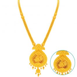 Dazzling Floral Shaped Gold Haaram