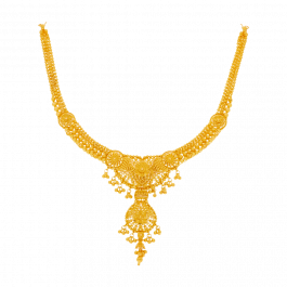 Traditional Design with Hanging Ball Gold Necklace