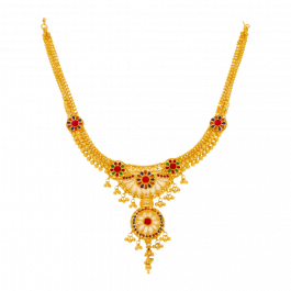 Charmful Chakra Design Locket Gold Necklace