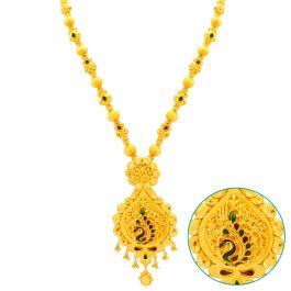Attractive Floral Shaped Gold Haaram