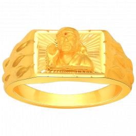 22KT Plain Gold Sai Baba Ring