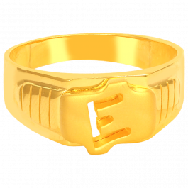 Letter E Gold Ring