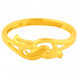 Lovely Leaf Shaped Gold Ring