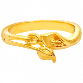 Alluring Leaf Design Gold Ring
