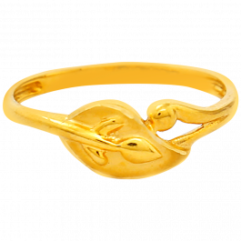 Dazzling Leaf Design Gold Ring
