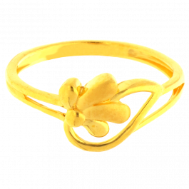 Dainty Floral Design Gold Ring