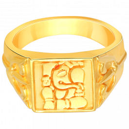 Lord Ganesha Design Gold Ring