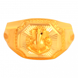 Lord Ganesha Designer Gold Ring 
