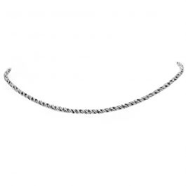 Pleasant Rope Type Floral Silver Anklet