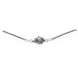 Cunning Peacock Silver Anklet