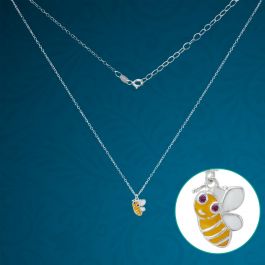 Sparkling Honey Bee Silver Necklaces