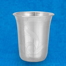 Simple Floral Silver Tumbler