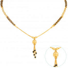 Fashionate Black Beads Gold Necklace