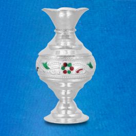 Grandeur Enamel Coated Silver Flower Vase