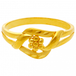 Precious Floral Design Gold Ring