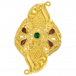Ethnic Paisley Shaped Gold Rings