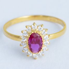 Attractive Color Stone Gold Rings