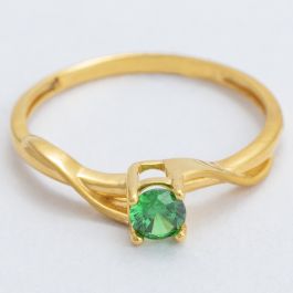 Magnetic Green Stone Gold Rings